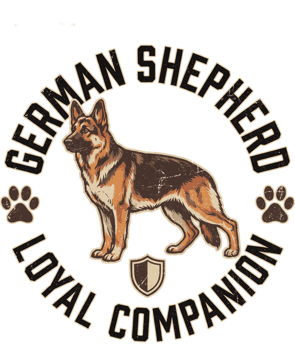 German Shepherd vintage 90s graphic tee design